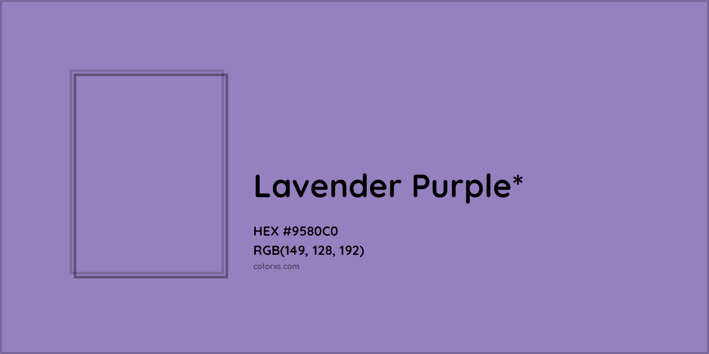 HEX #9580C0 Color Name, Color Code, Palettes, Similar Paints, Images