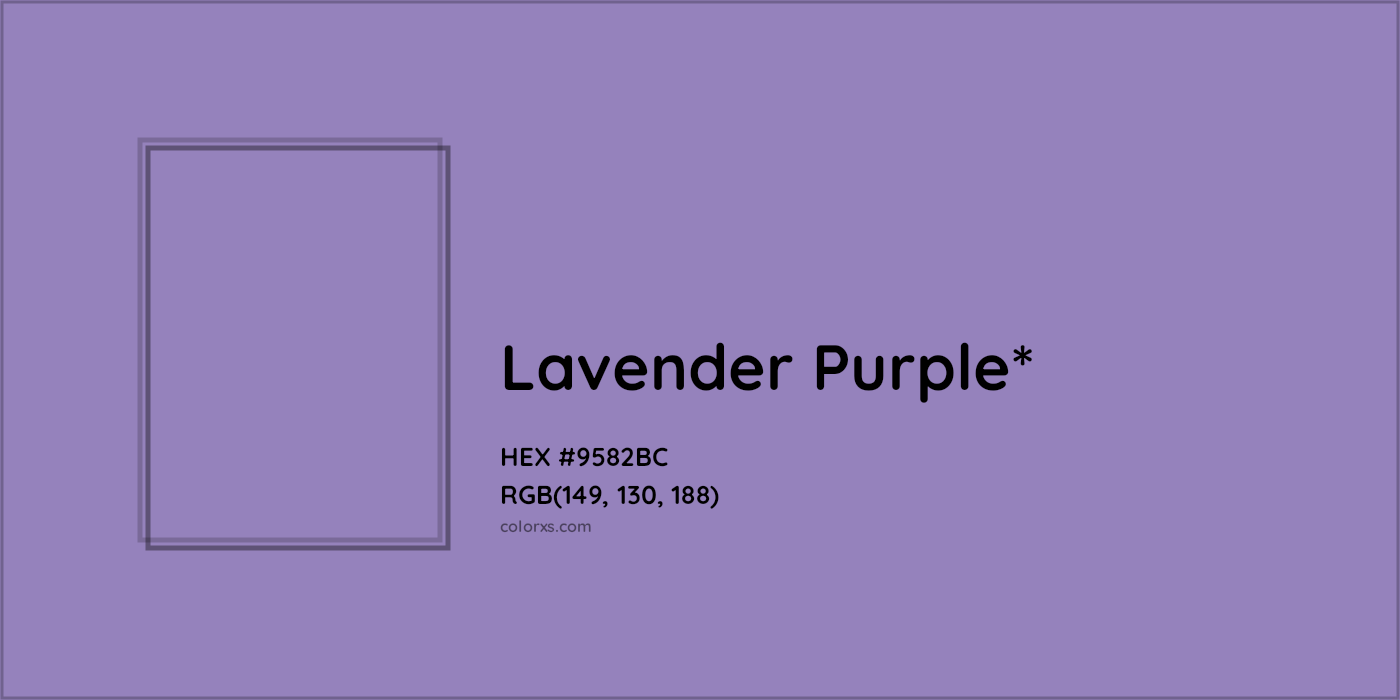 HEX #9582BC Color Name, Color Code, Palettes, Similar Paints, Images