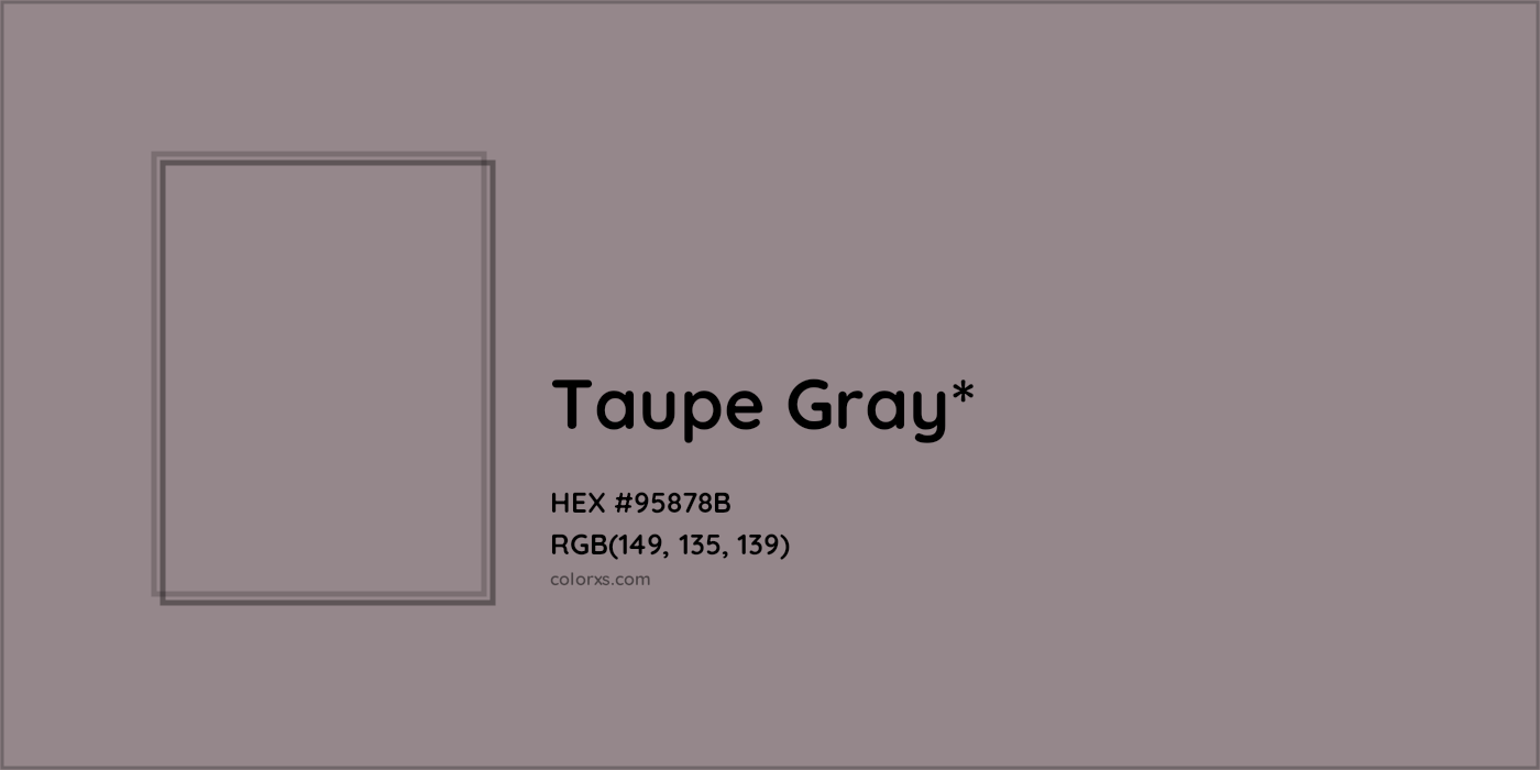 HEX #95878B Color Name, Color Code, Palettes, Similar Paints, Images