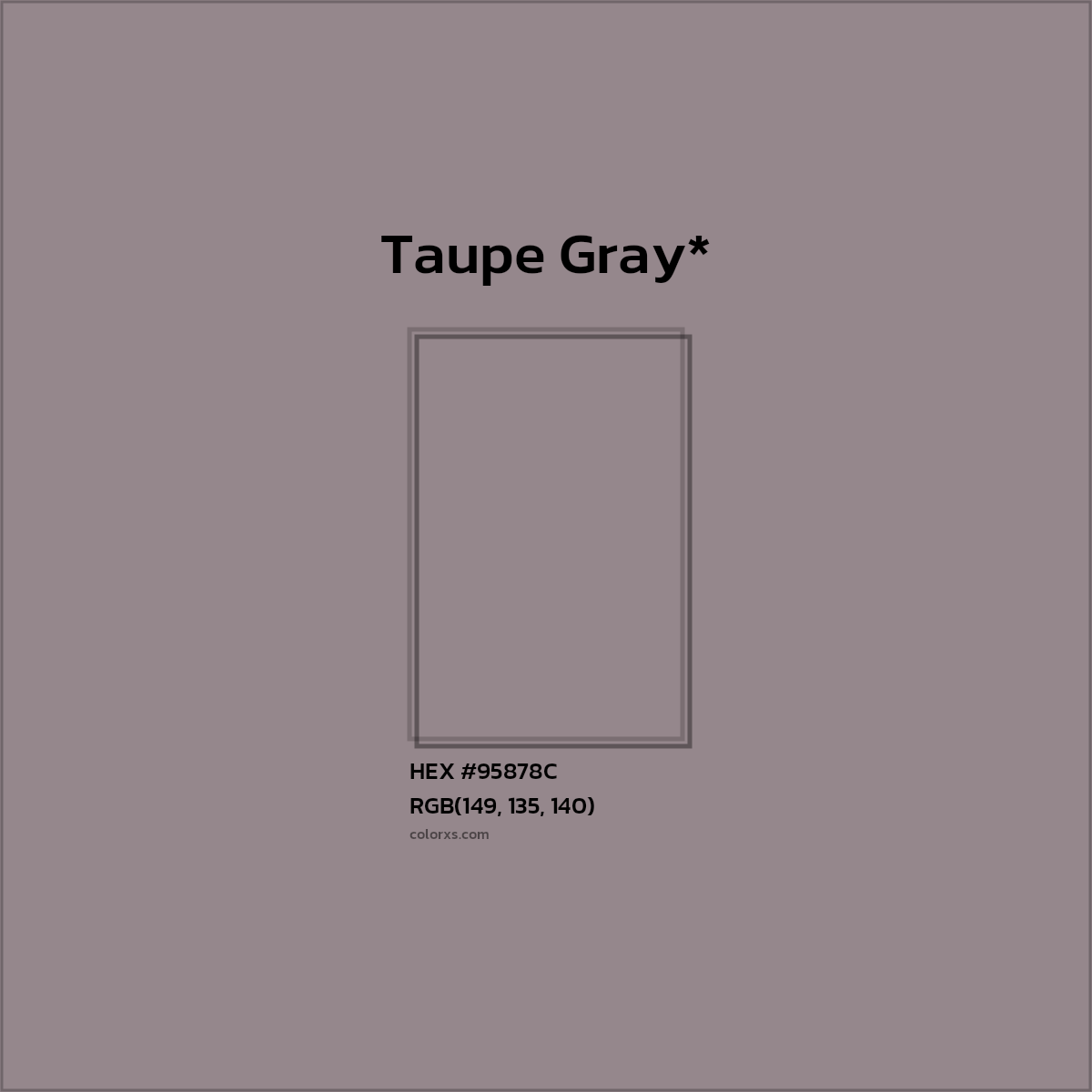 HEX #95878C Color Name, Color Code, Palettes, Similar Paints, Images