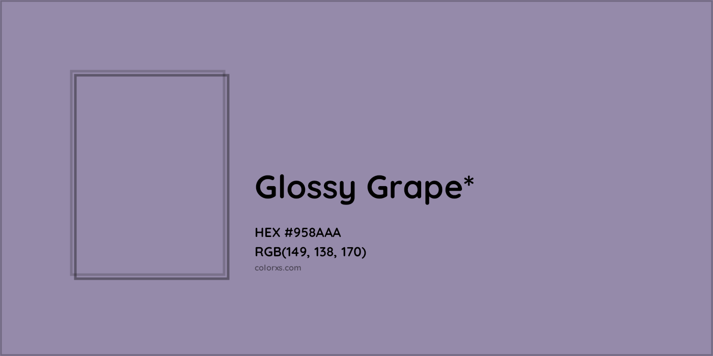 HEX #958AAA Color Name, Color Code, Palettes, Similar Paints, Images