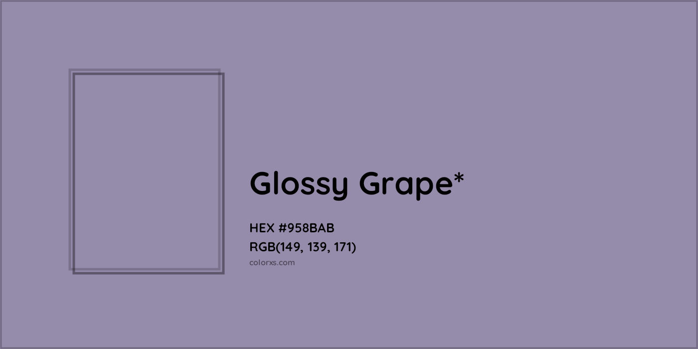 HEX #958BAB Color Name, Color Code, Palettes, Similar Paints, Images