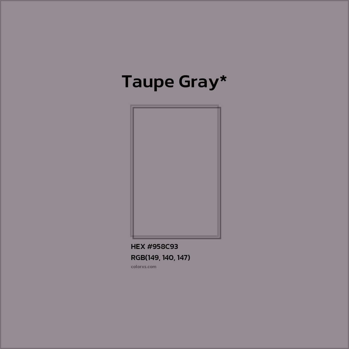 HEX #958C93 Color Name, Color Code, Palettes, Similar Paints, Images