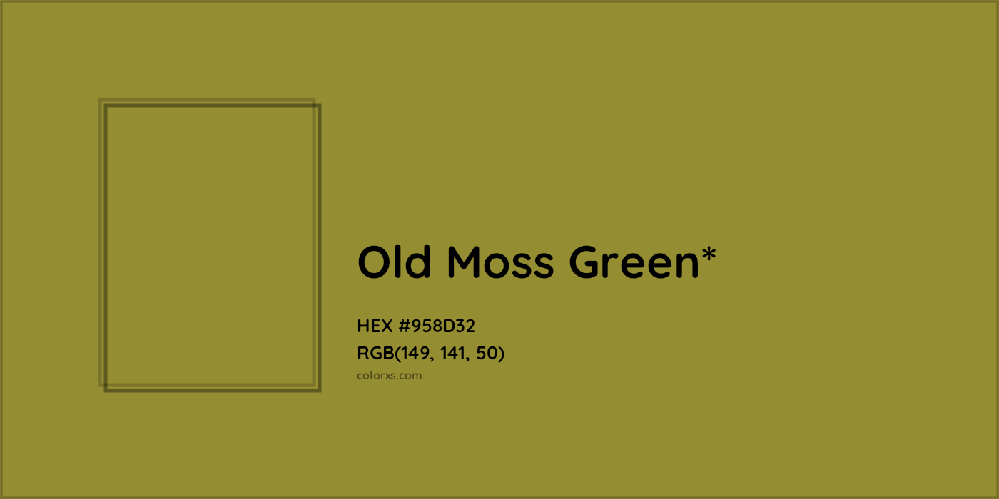 HEX #958D32 Color Name, Color Code, Palettes, Similar Paints, Images