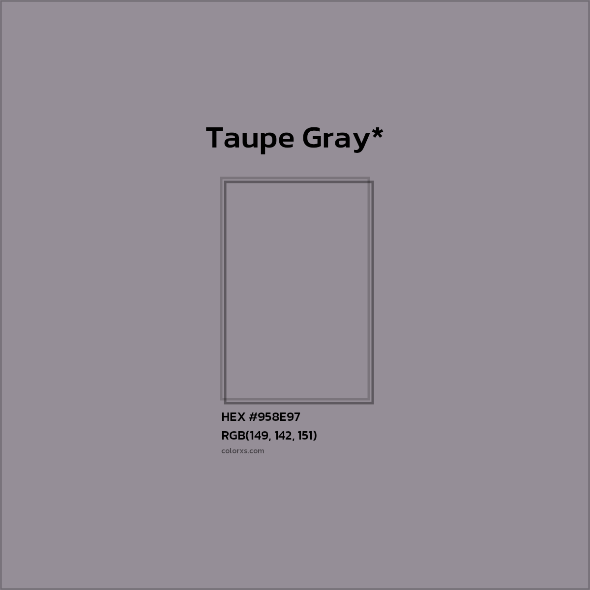 HEX #958E97 Color Name, Color Code, Palettes, Similar Paints, Images
