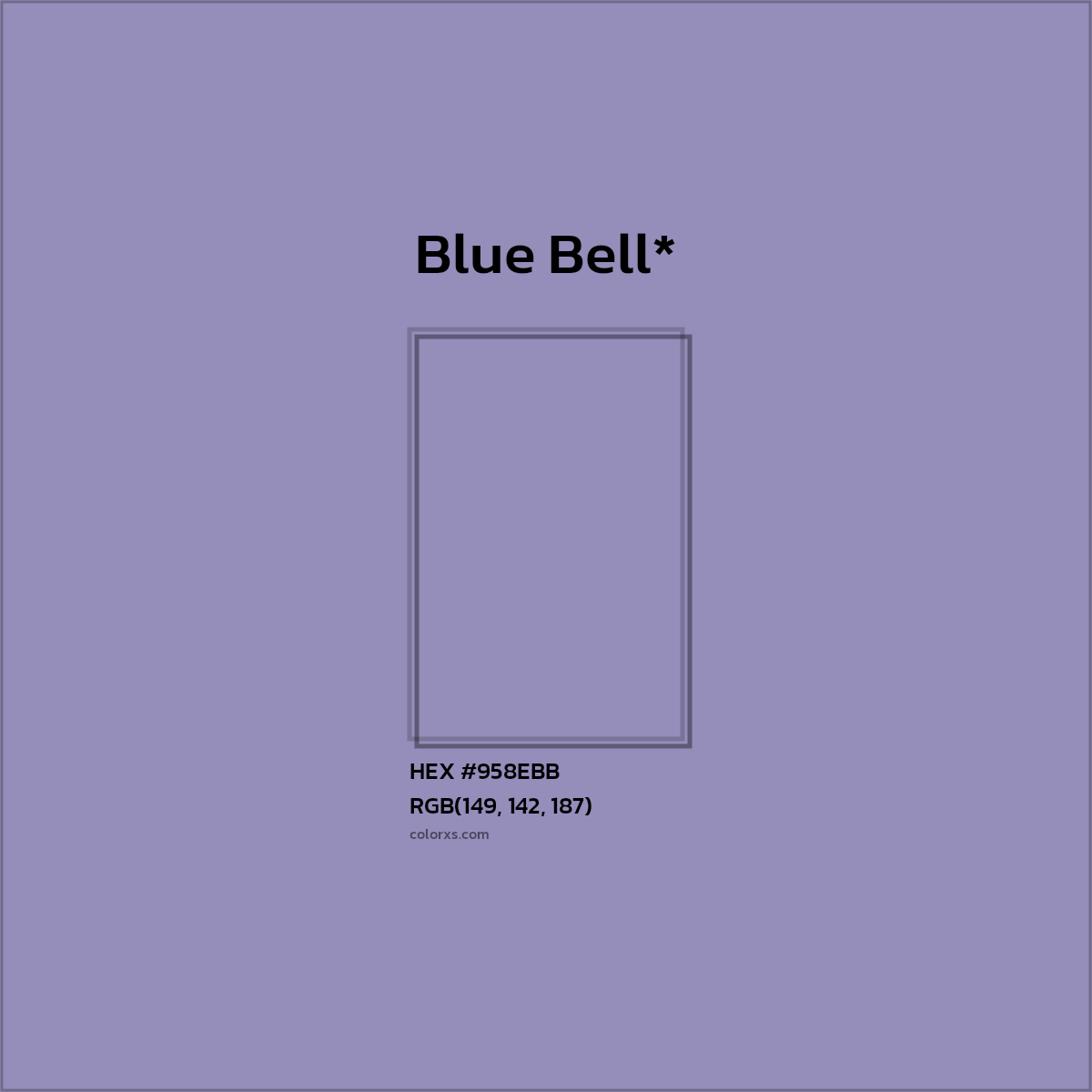 HEX #958EBB Color Name, Color Code, Palettes, Similar Paints, Images