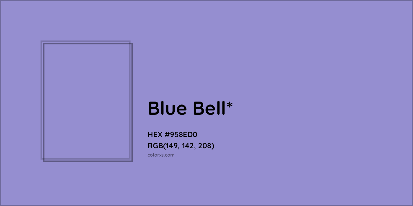 HEX #958ED0 Color Name, Color Code, Palettes, Similar Paints, Images