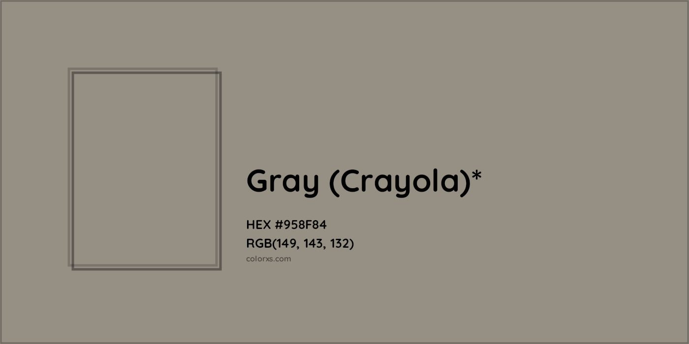 HEX #958F84 Color Name, Color Code, Palettes, Similar Paints, Images