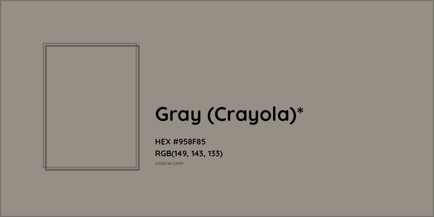 HEX #958F85 Color Name, Color Code, Palettes, Similar Paints, Images