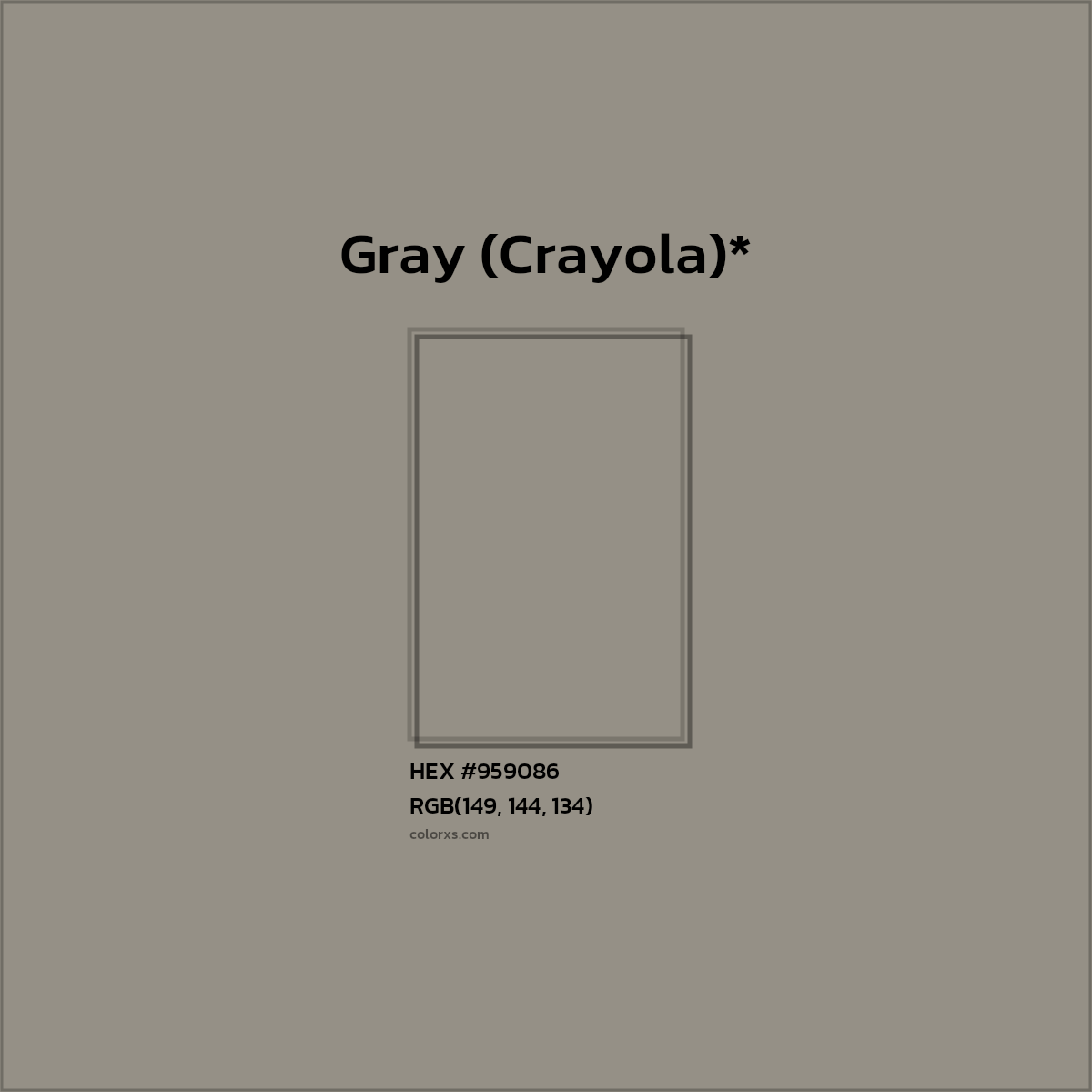 HEX #959086 Color Name, Color Code, Palettes, Similar Paints, Images