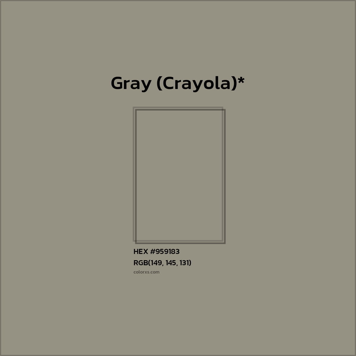 HEX #959183 Color Name, Color Code, Palettes, Similar Paints, Images