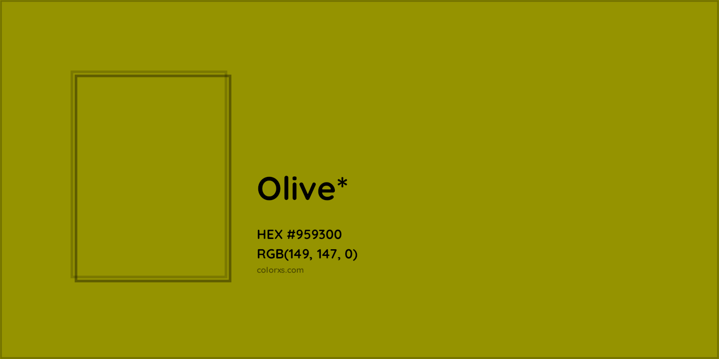 HEX #959300 Color Name, Color Code, Palettes, Similar Paints, Images