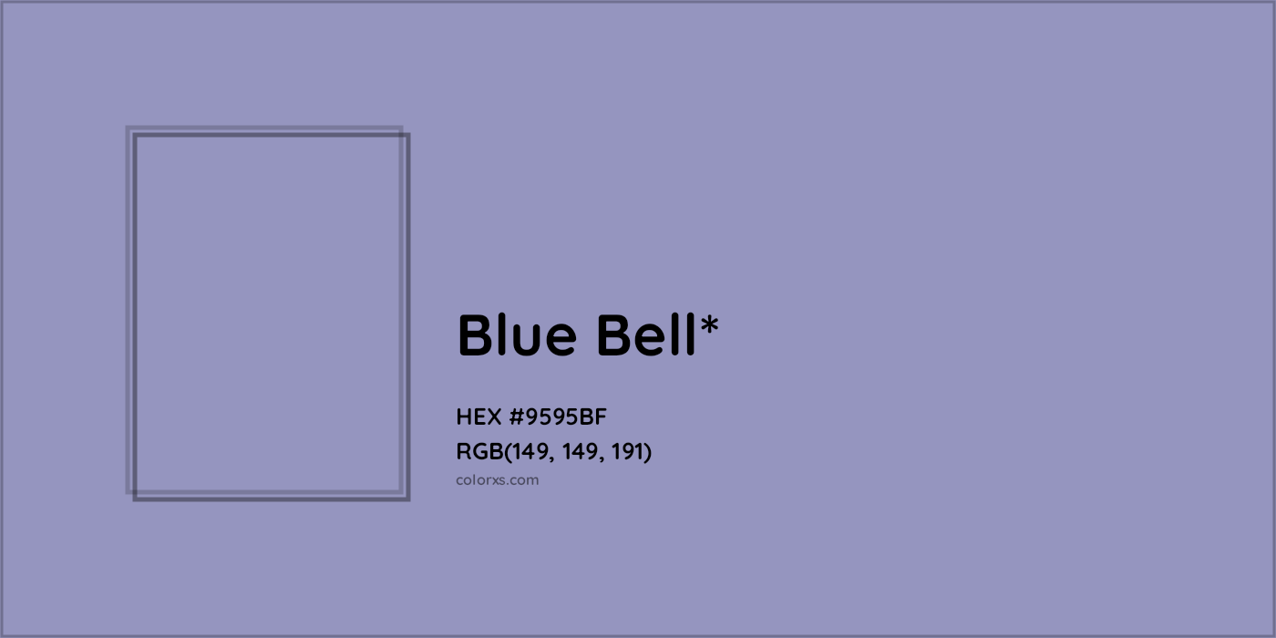 HEX #9595BF Color Name, Color Code, Palettes, Similar Paints, Images