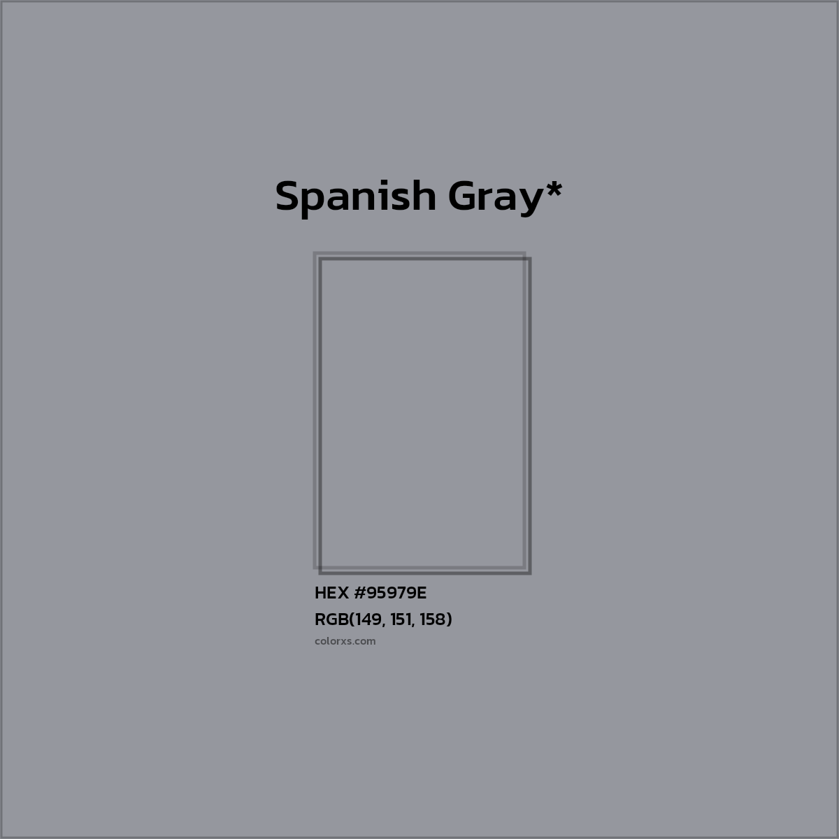 HEX #95979E Color Name, Color Code, Palettes, Similar Paints, Images