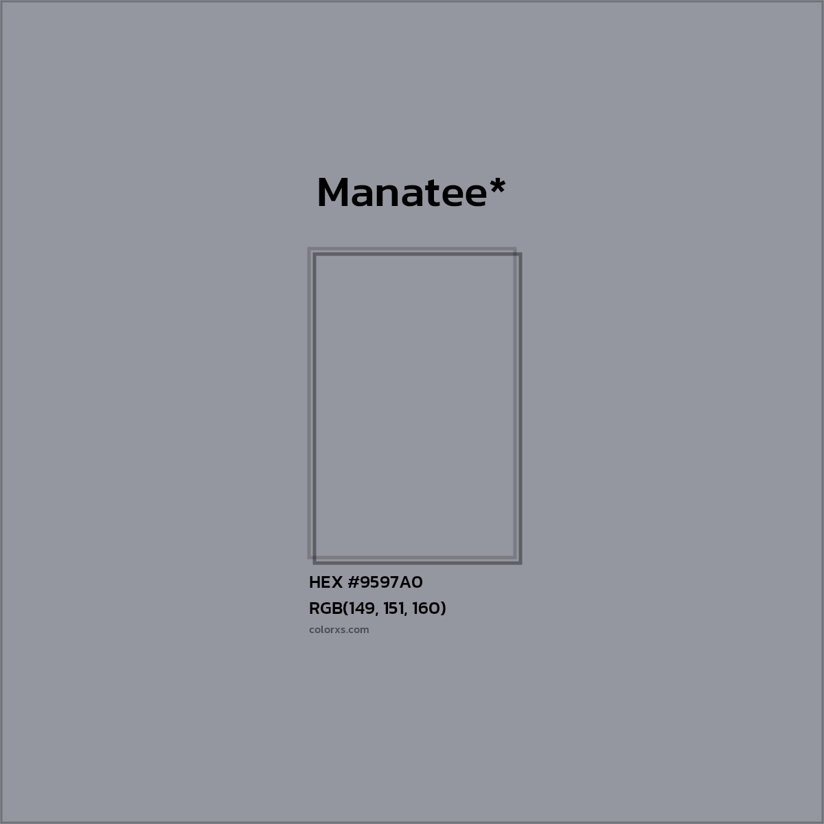 HEX #9597A0 Color Name, Color Code, Palettes, Similar Paints, Images