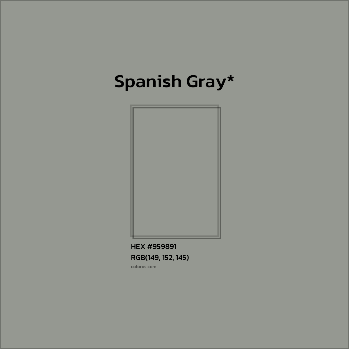 HEX #959891 Color Name, Color Code, Palettes, Similar Paints, Images