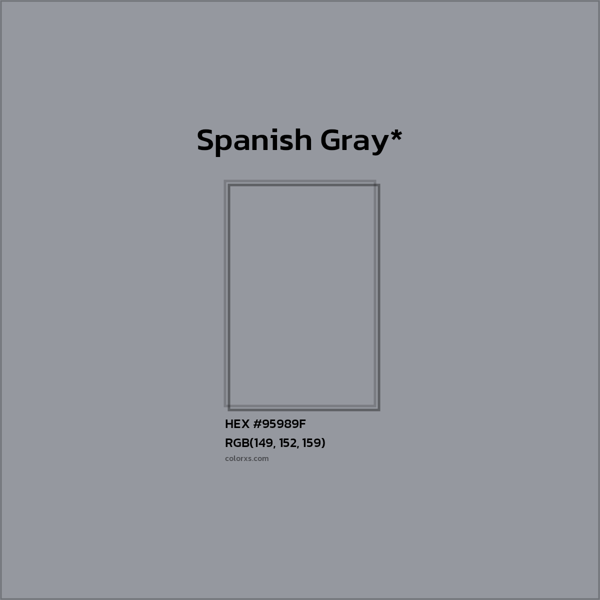 HEX #95989F Color Name, Color Code, Palettes, Similar Paints, Images