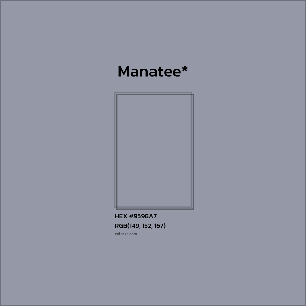 HEX #9598A7 Color Name, Color Code, Palettes, Similar Paints, Images
