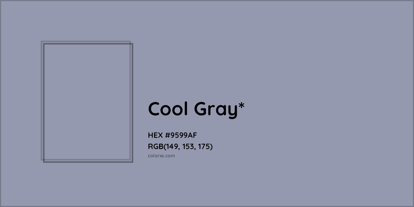 HEX #9599AF Color Name, Color Code, Palettes, Similar Paints, Images