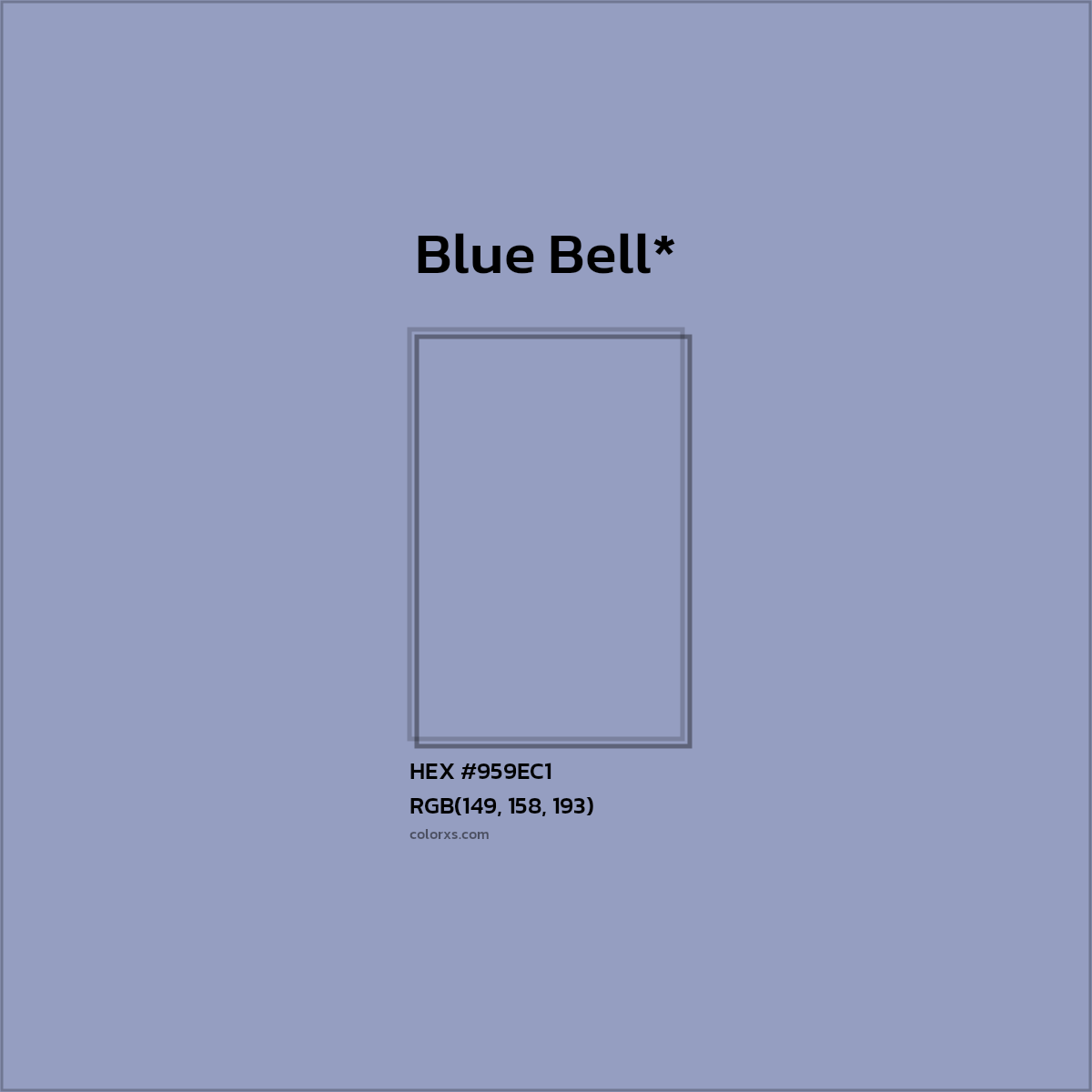 HEX #959EC1 Color Name, Color Code, Palettes, Similar Paints, Images