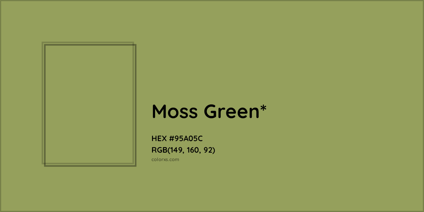 HEX #95A05C Color Name, Color Code, Palettes, Similar Paints, Images