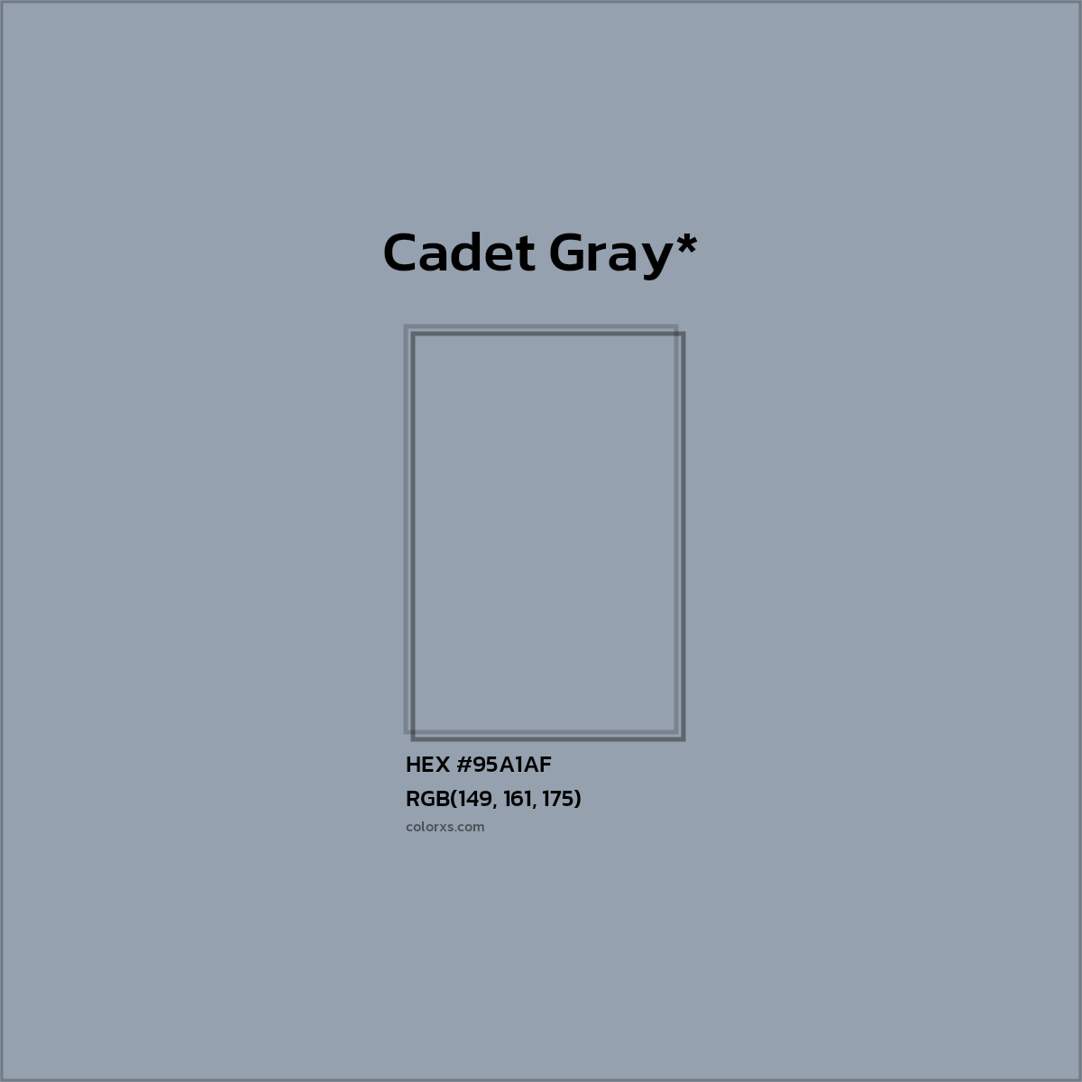 HEX #95A1AF Color Name, Color Code, Palettes, Similar Paints, Images