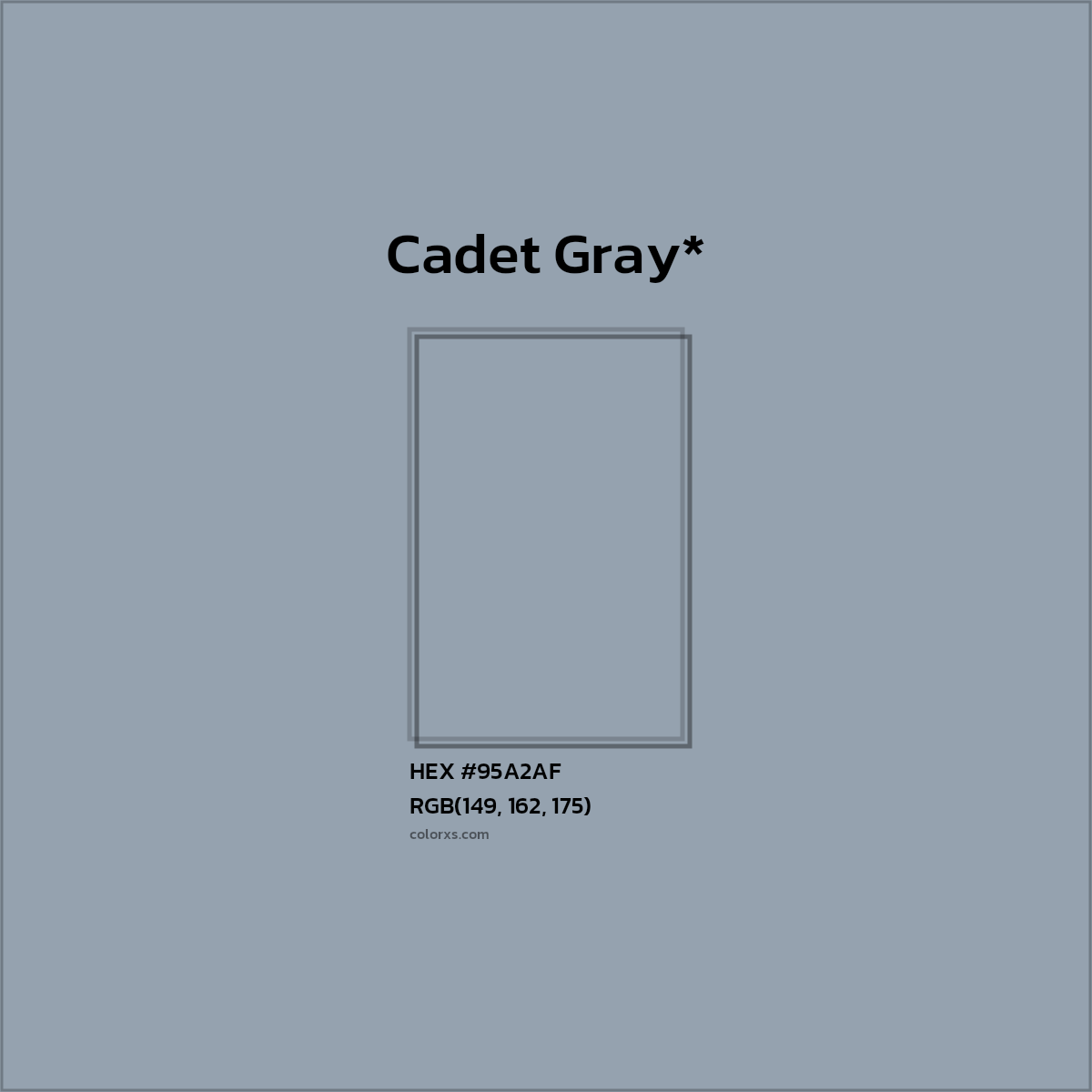 HEX #95A2AF Color Name, Color Code, Palettes, Similar Paints, Images