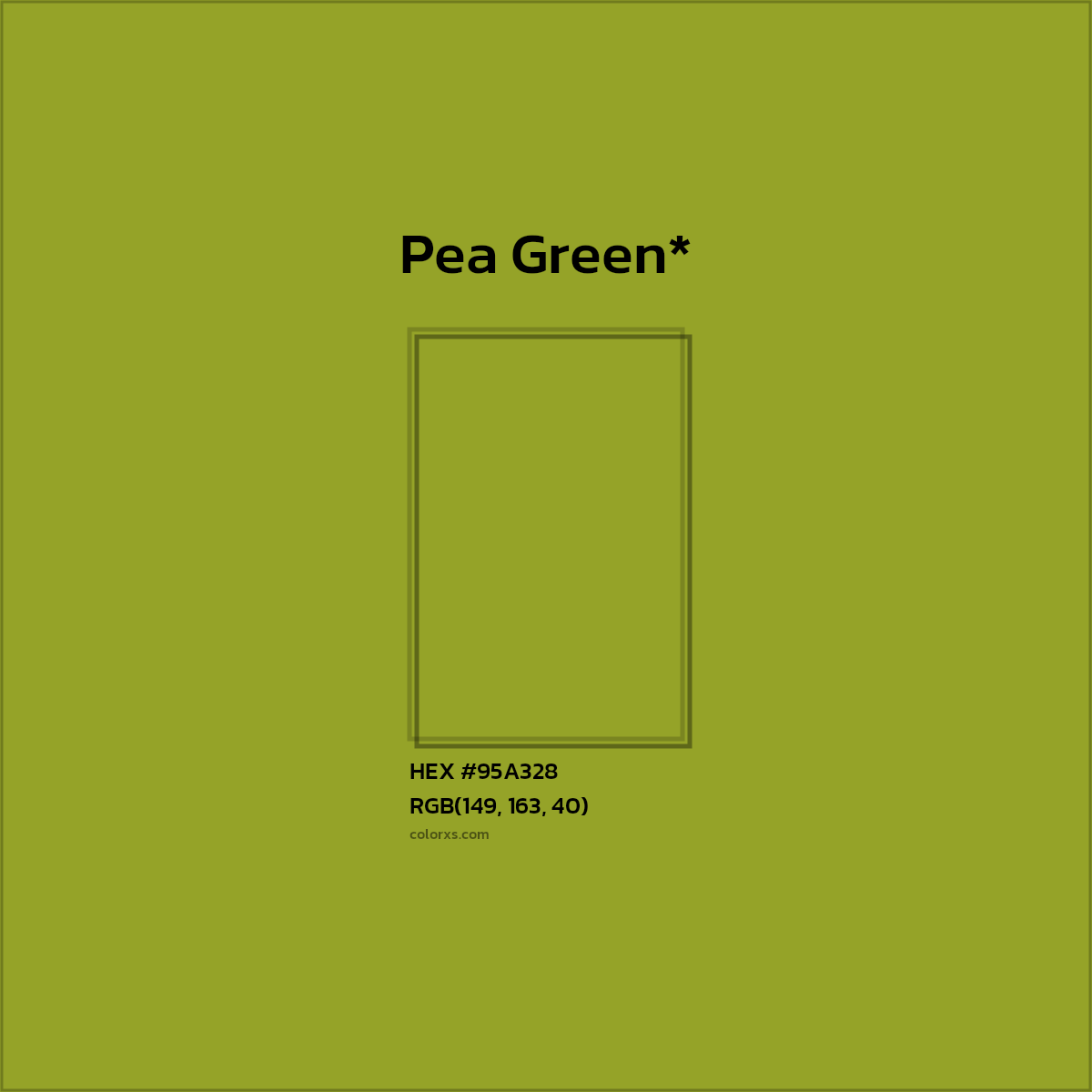 HEX #95A328 Color Name, Color Code, Palettes, Similar Paints, Images