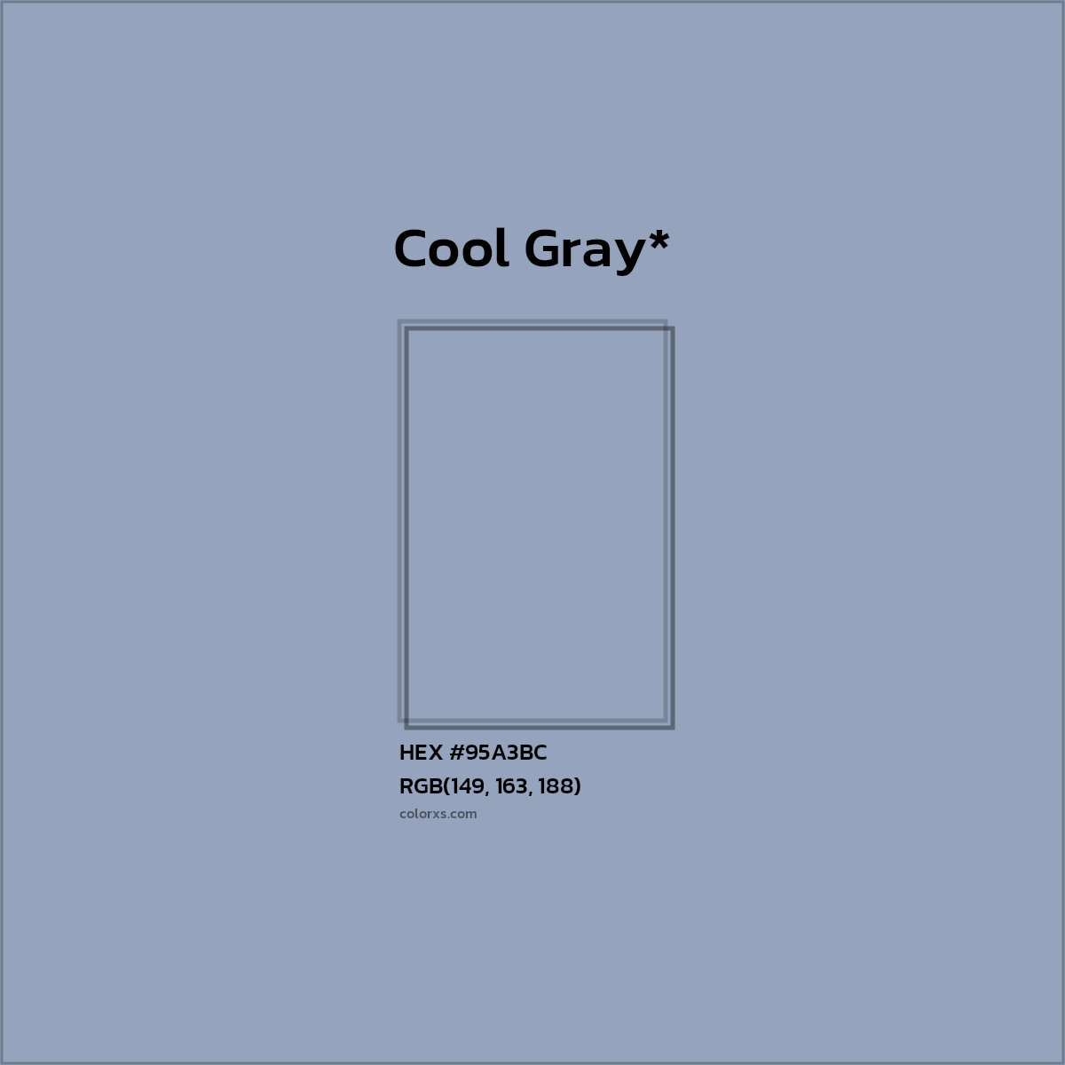 HEX #95A3BC Color Name, Color Code, Palettes, Similar Paints, Images