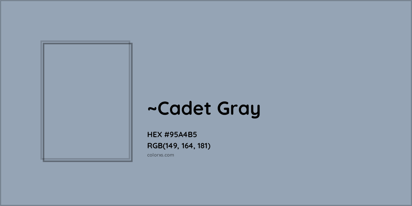HEX #95A4B5 Color Name, Color Code, Palettes, Similar Paints, Images