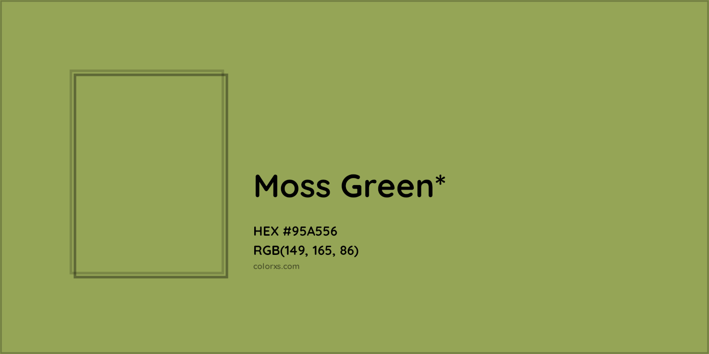 HEX #95A556 Color Name, Color Code, Palettes, Similar Paints, Images