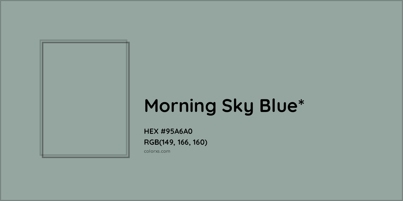 HEX #95A6A0 Color Name, Color Code, Palettes, Similar Paints, Images