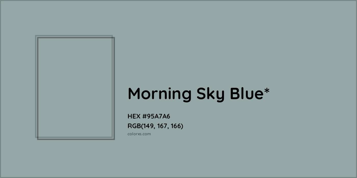 HEX #95A7A6 Color Name, Color Code, Palettes, Similar Paints, Images
