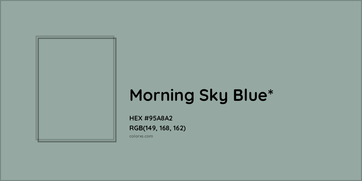 HEX #95A8A2 Color Name, Color Code, Palettes, Similar Paints, Images