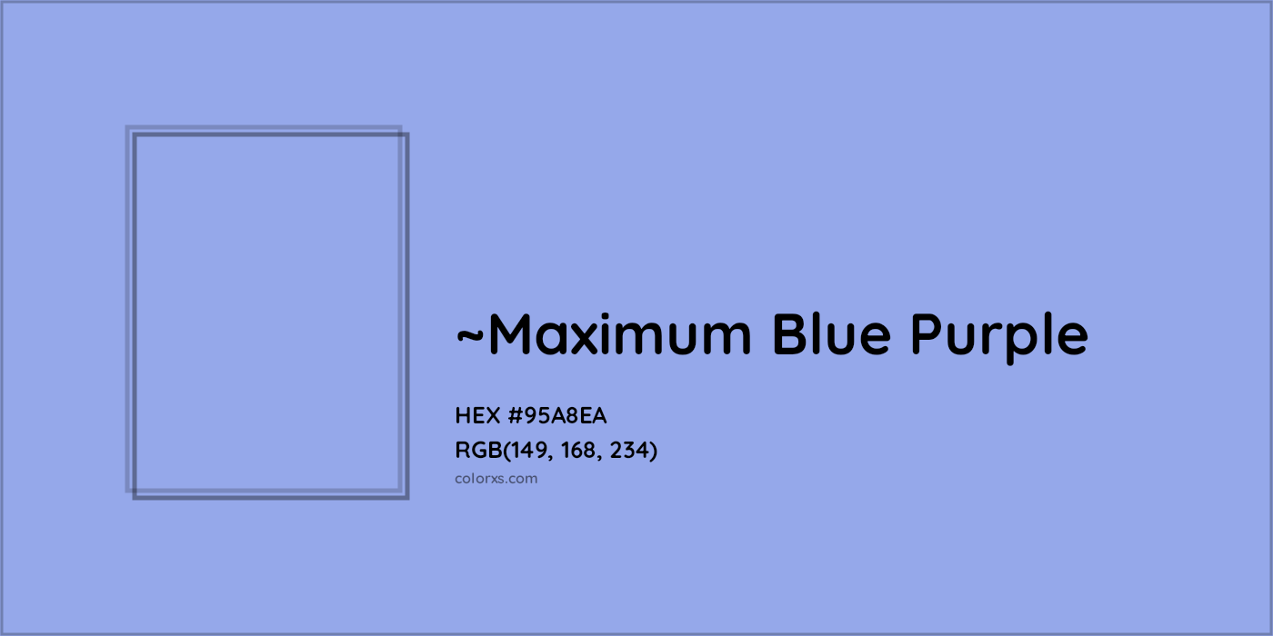 HEX #95A8EA Color Name, Color Code, Palettes, Similar Paints, Images