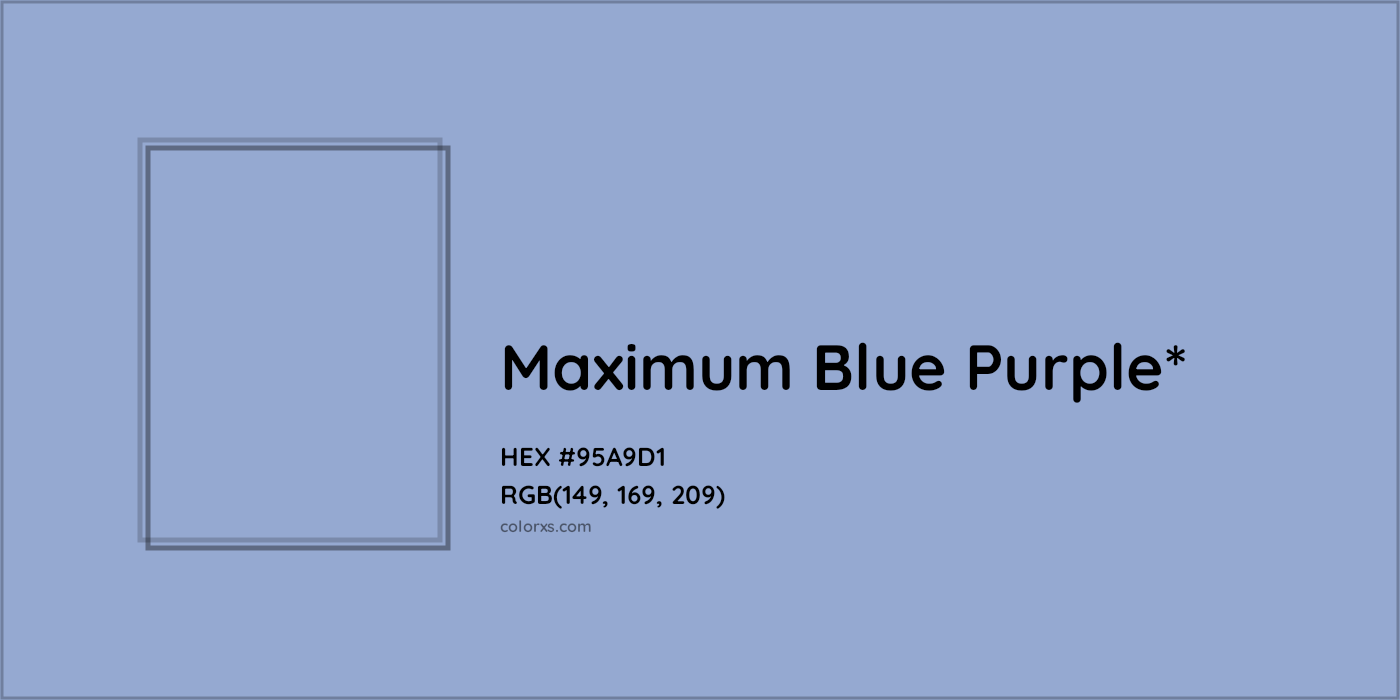 HEX #95A9D1 Color Name, Color Code, Palettes, Similar Paints, Images