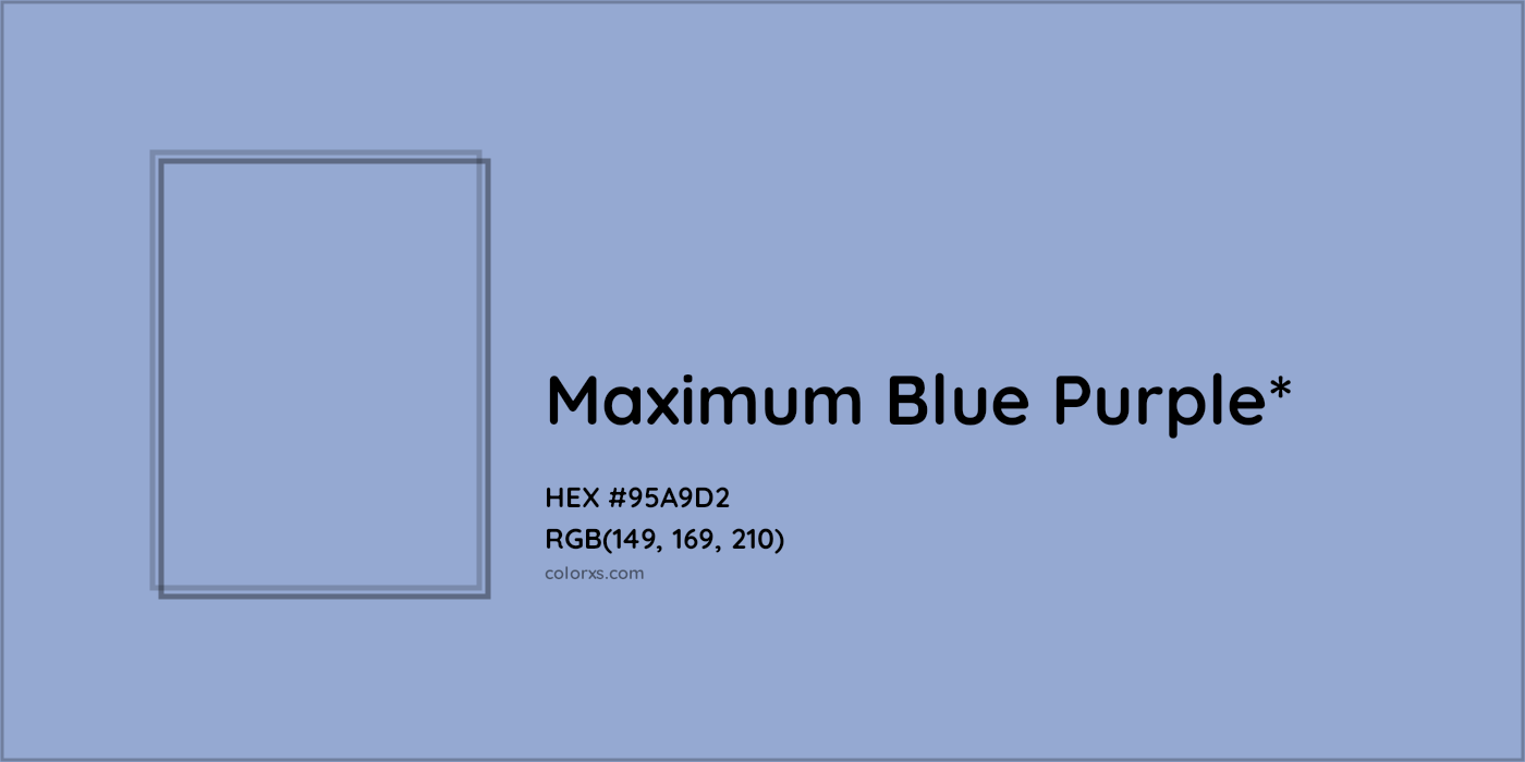HEX #95A9D2 Color Name, Color Code, Palettes, Similar Paints, Images