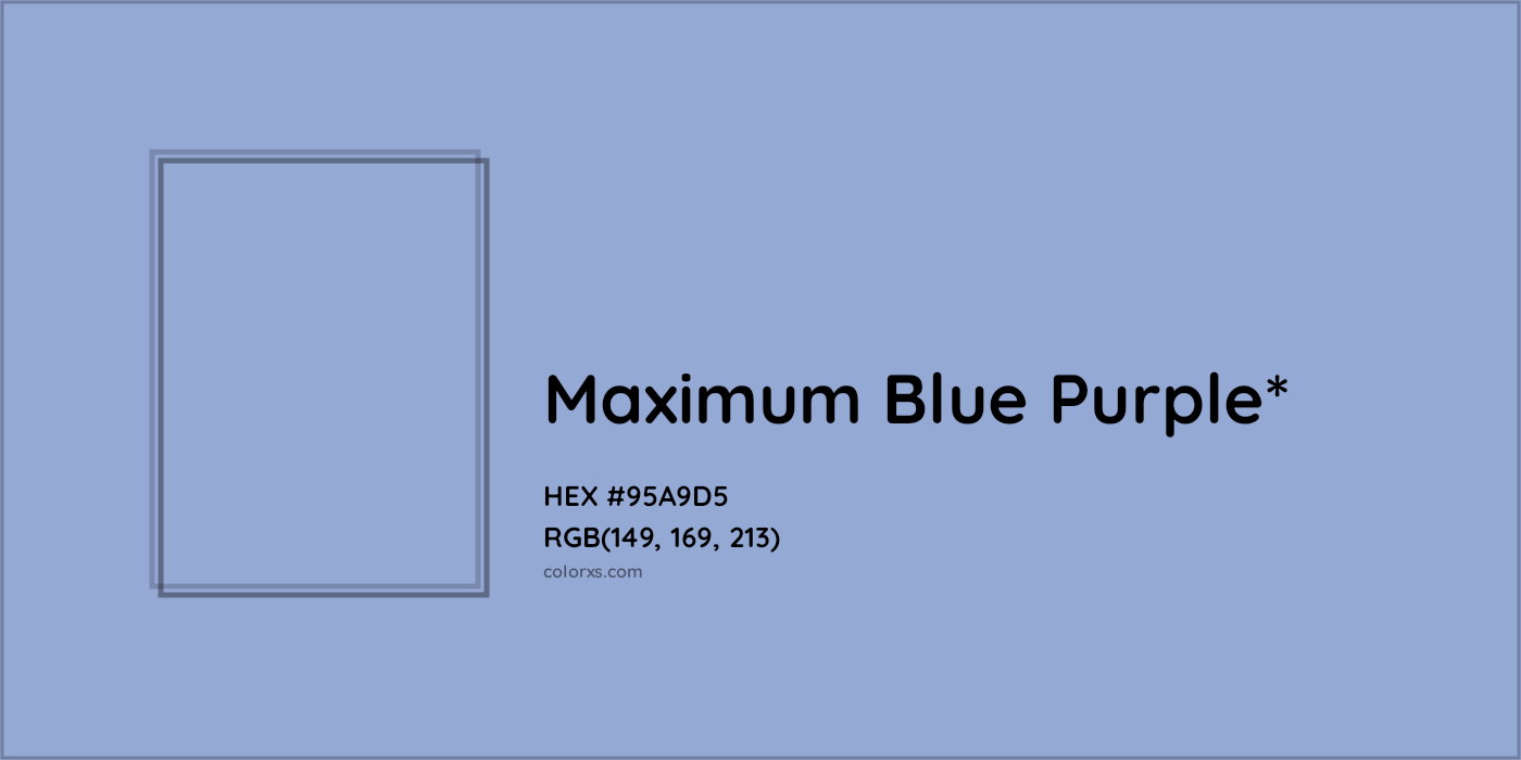 HEX #95A9D5 Color Name, Color Code, Palettes, Similar Paints, Images