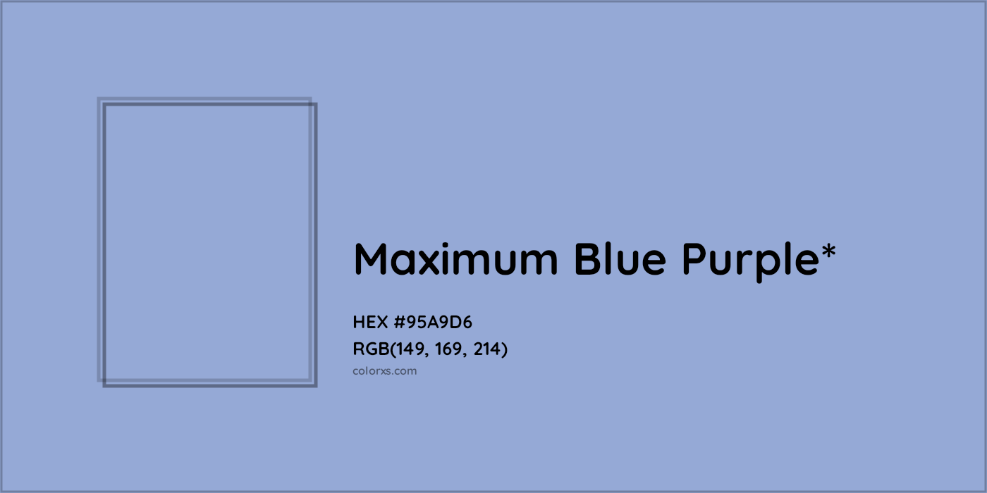 HEX #95A9D6 Color Name, Color Code, Palettes, Similar Paints, Images