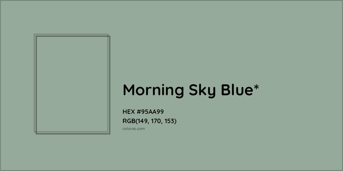 HEX #95AA99 Color Name, Color Code, Palettes, Similar Paints, Images