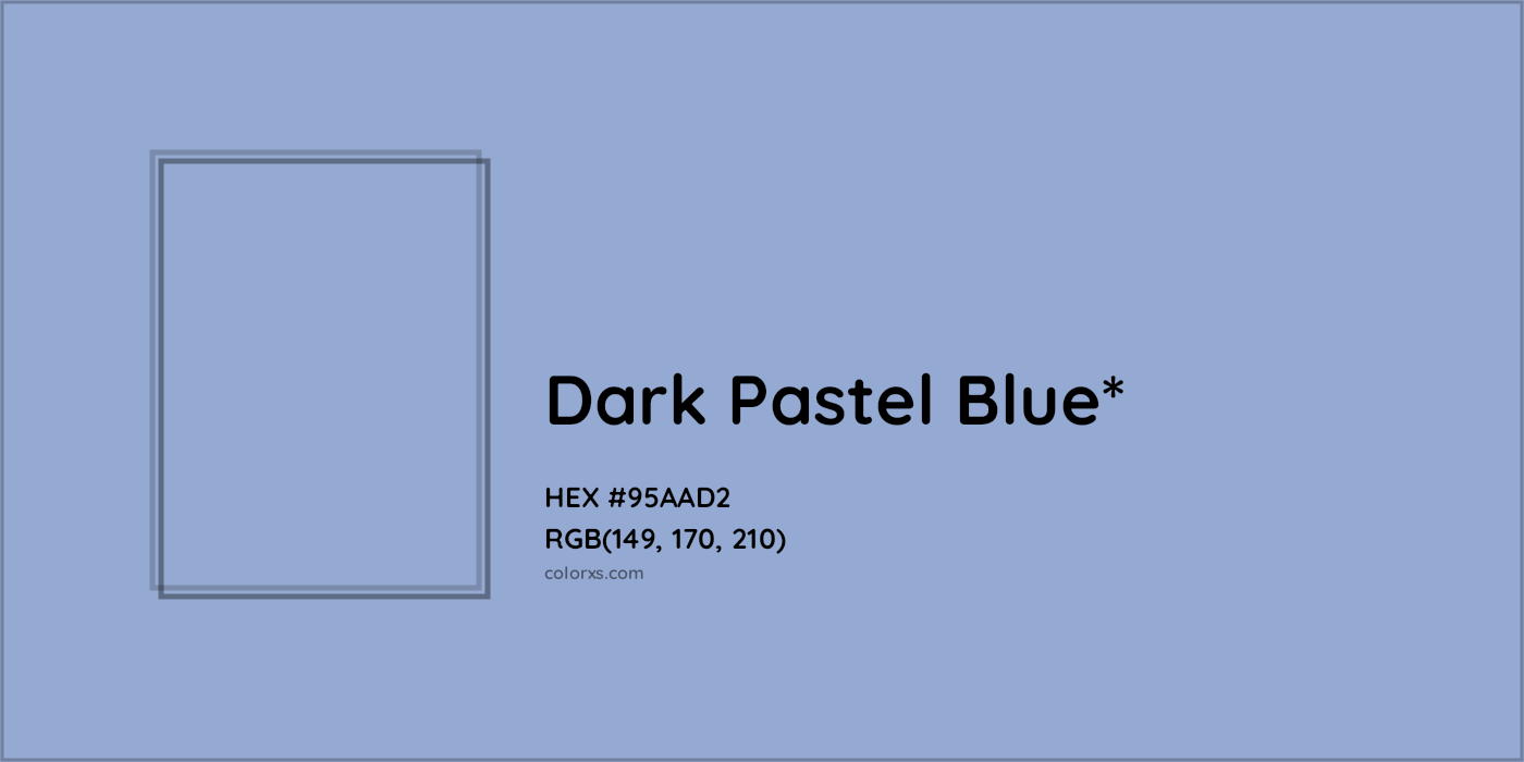 HEX #95AAD2 Color Name, Color Code, Palettes, Similar Paints, Images