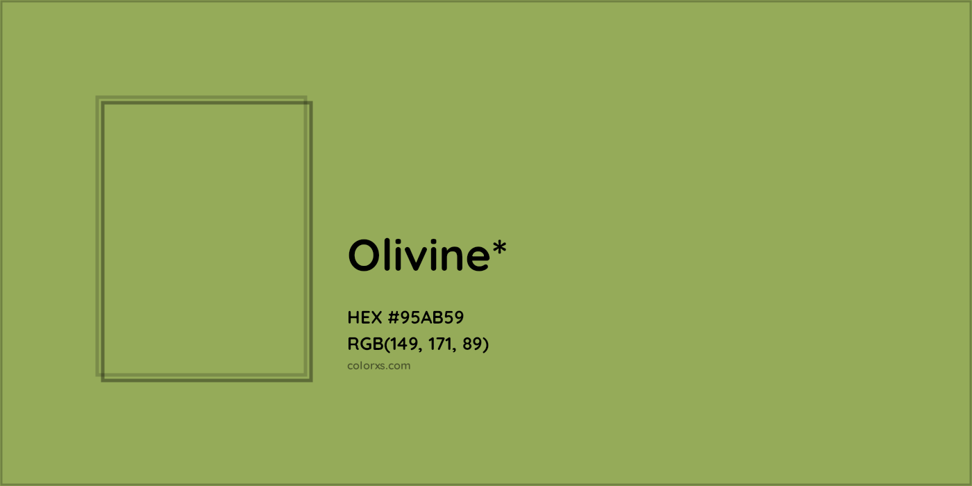 HEX #95AB59 Color Name, Color Code, Palettes, Similar Paints, Images