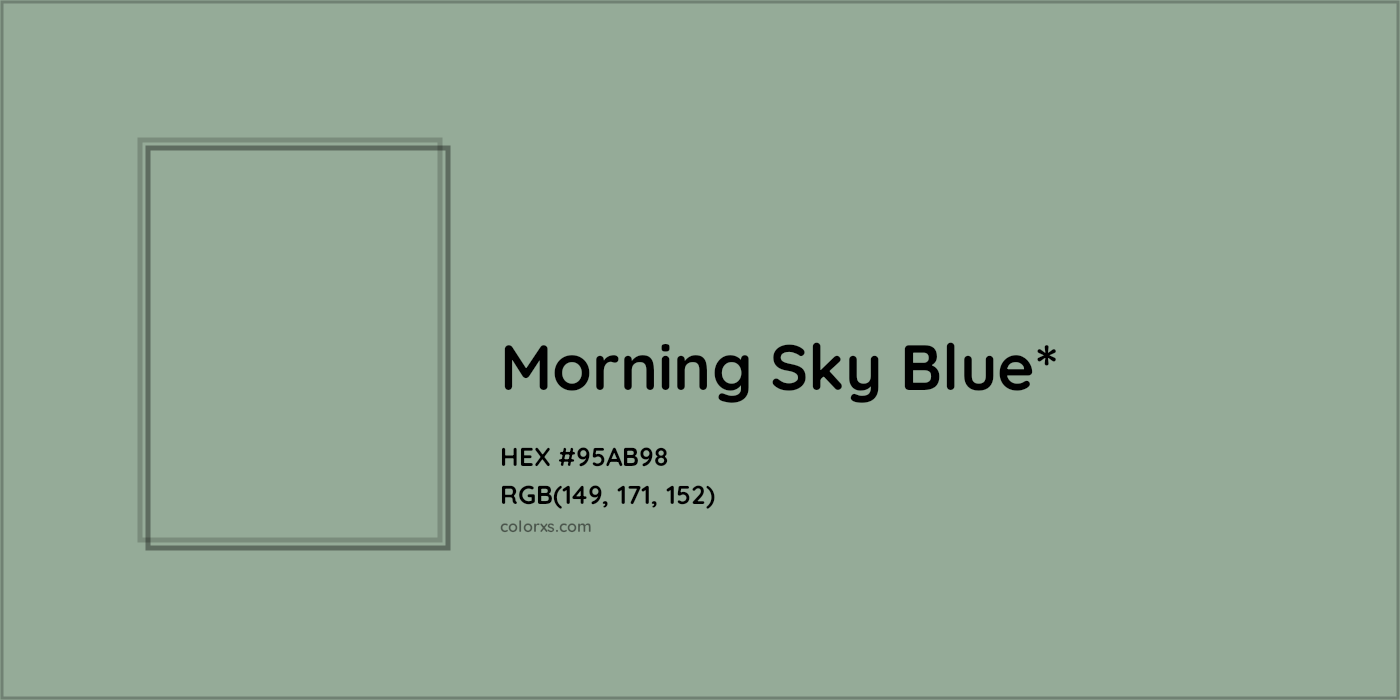 HEX #95AB98 Color Name, Color Code, Palettes, Similar Paints, Images