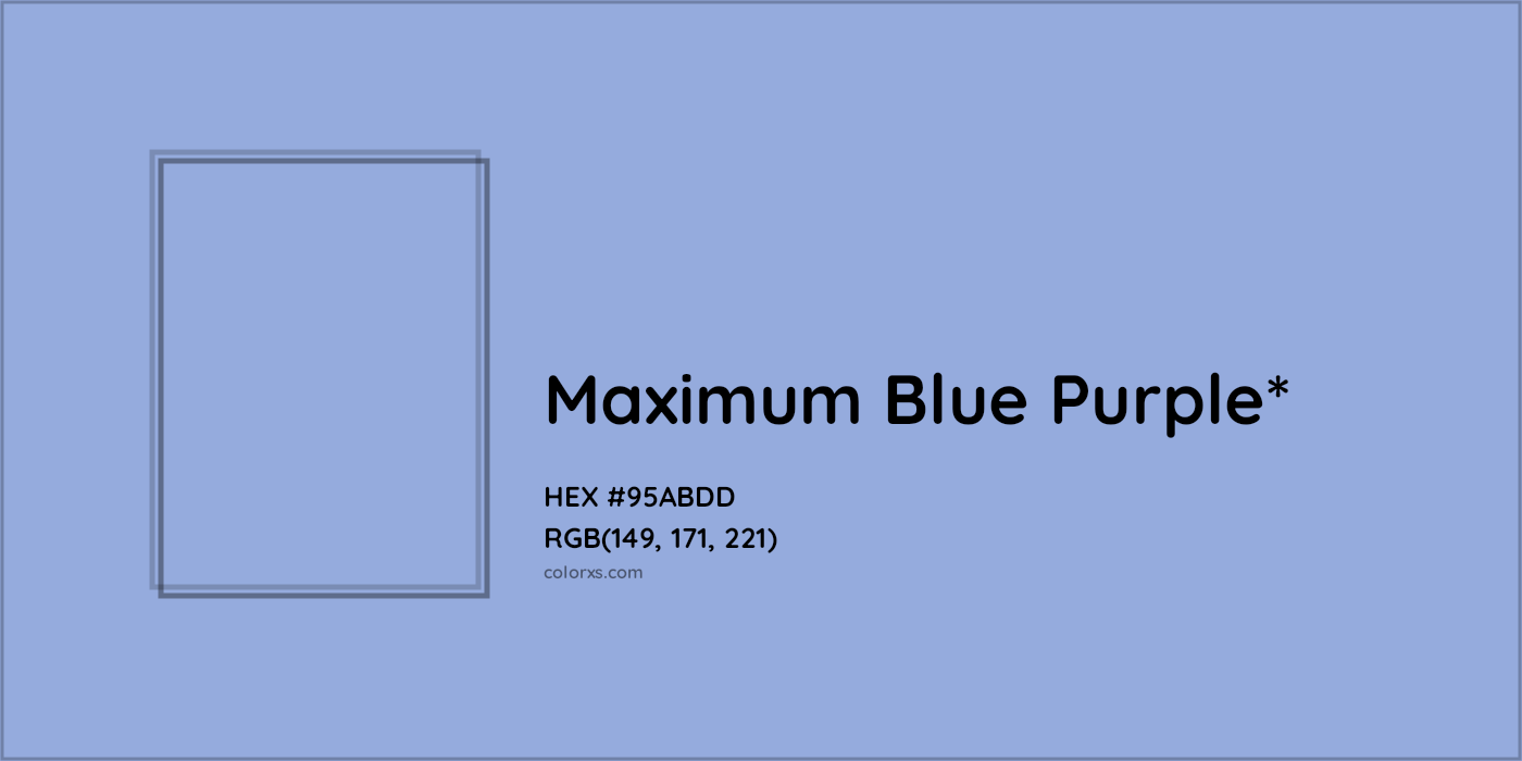 HEX #95ABDD Color Name, Color Code, Palettes, Similar Paints, Images
