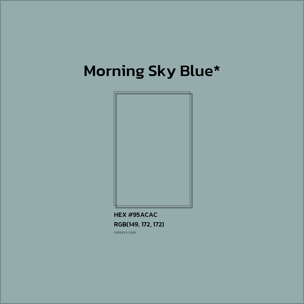 HEX #95ACAC Color Name, Color Code, Palettes, Similar Paints, Images