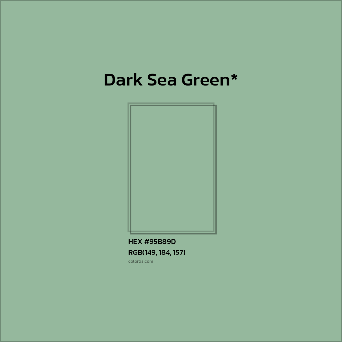 HEX #95B89D Color Name, Color Code, Palettes, Similar Paints, Images