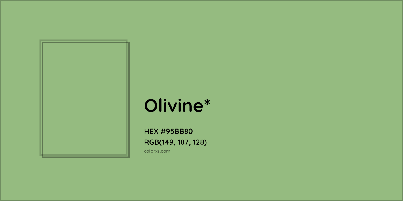 HEX #95BB80 Color Name, Color Code, Palettes, Similar Paints, Images