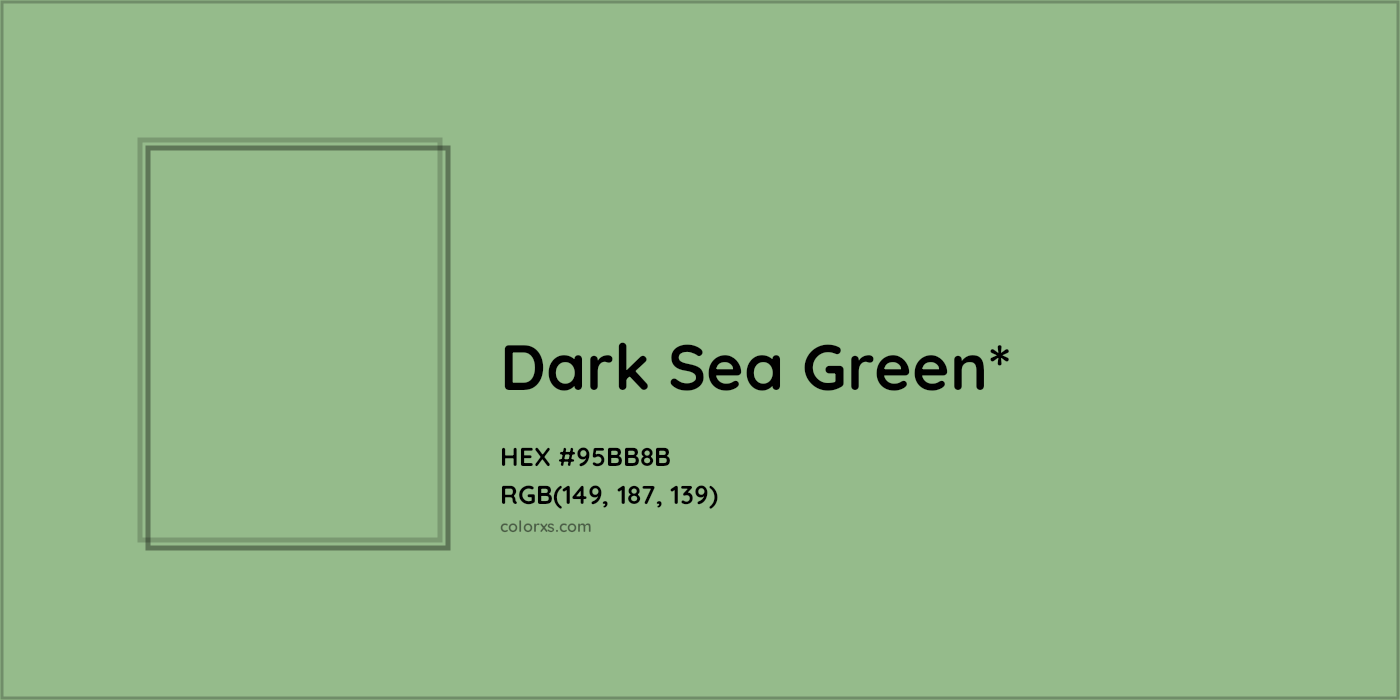 HEX #95BB8B Color Name, Color Code, Palettes, Similar Paints, Images