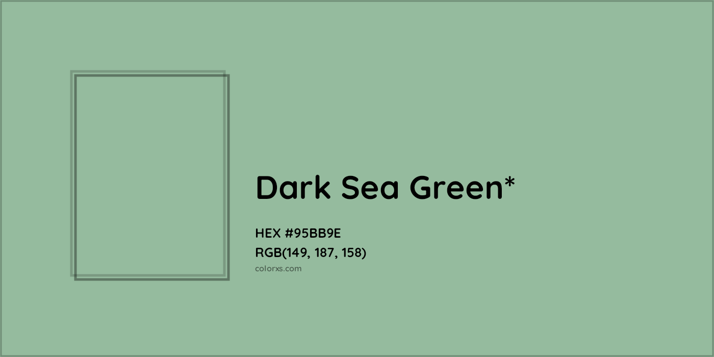 HEX #95BB9E Color Name, Color Code, Palettes, Similar Paints, Images