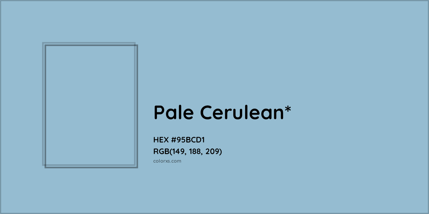 HEX #95BCD1 Color Name, Color Code, Palettes, Similar Paints, Images